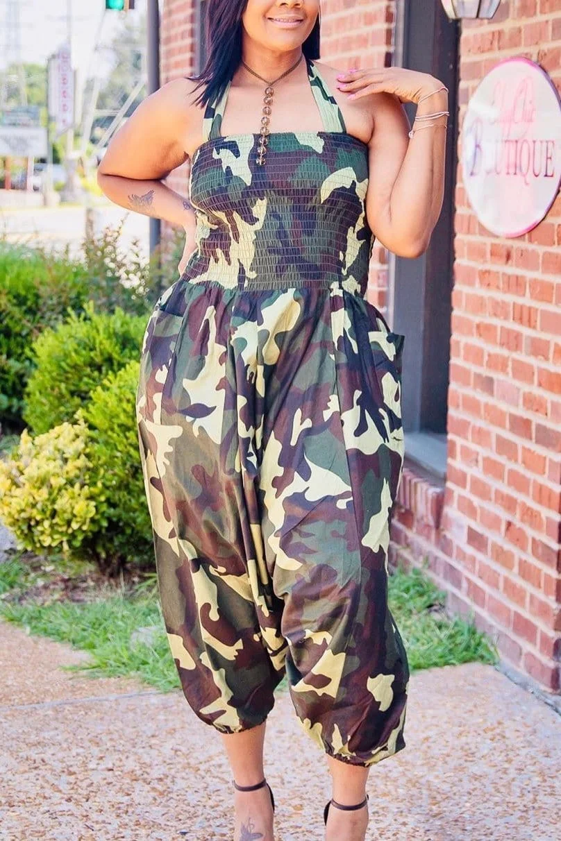 Fashion Sexy Camouflage Jumpsuits