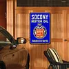 Huile moteur Socony - Panneaux en &eacute;tain m&eacute;tallique(20*30cm/30*40cm) - Garage