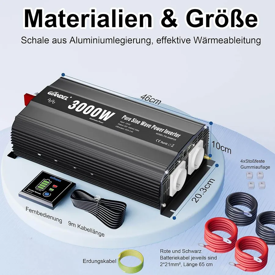 2000W 3000W 5000W 12V 24V Auf 230V Reiner Sinus Spannungswandler