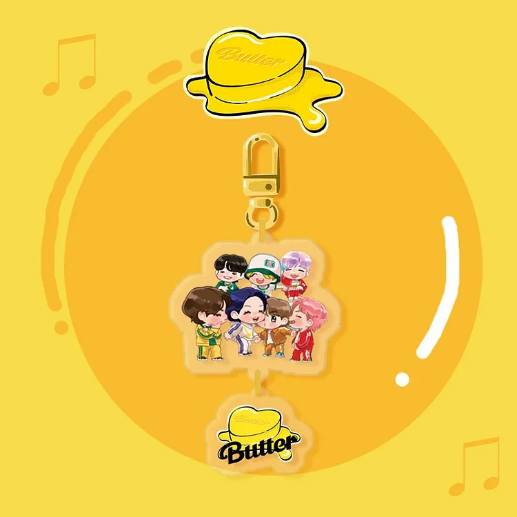 방탄소년단 Butter Cartoon Cute Keychain