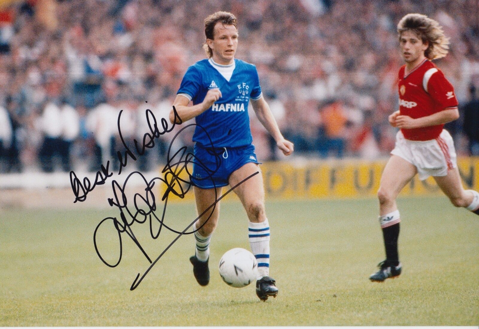 Trevor Steven Hand Signed Everton 12x8 Photo Poster painting 2.