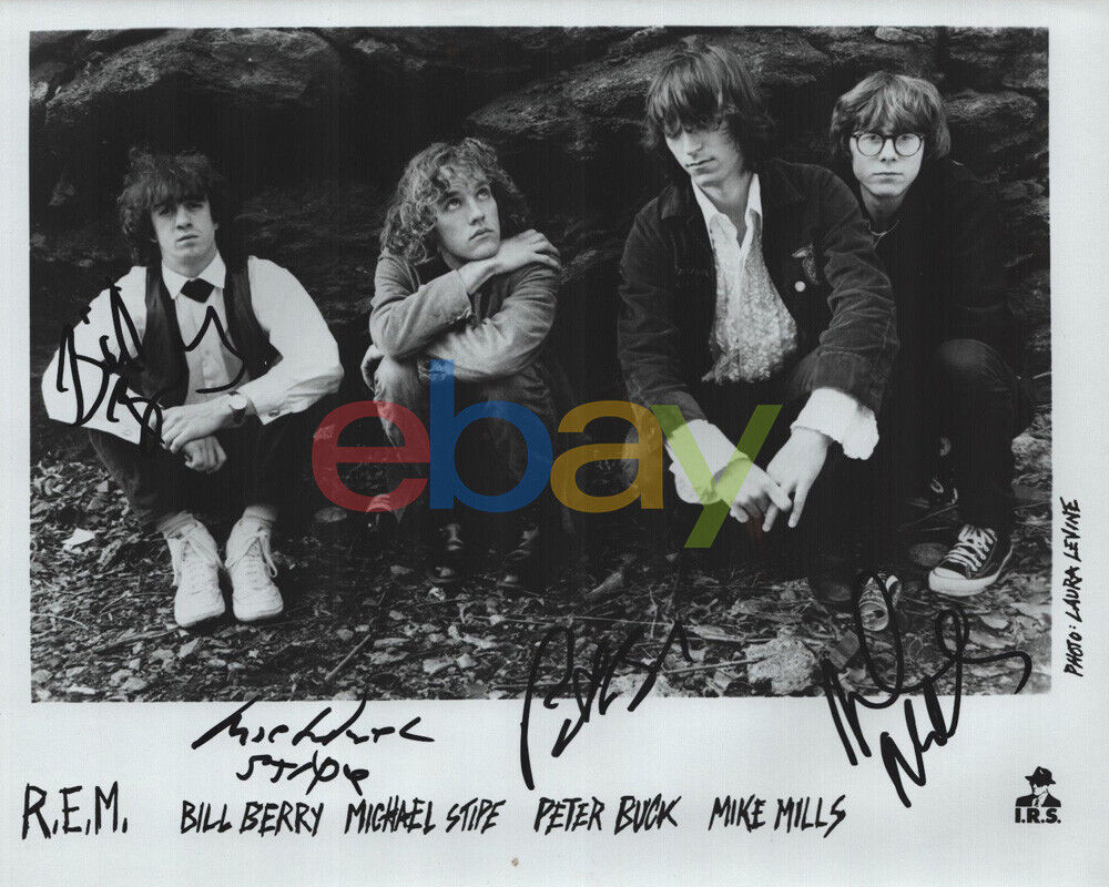 R.E.M. Band Signed 8x10 Autographed Photo Poster painting reprint