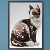 Brown Cat-Special Shaped Diamond Painting