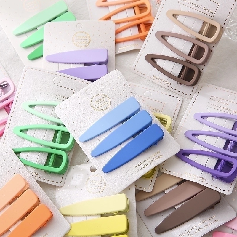 Minimalist Solid Color Alloy Hollow Out Hair Clip 1 Set