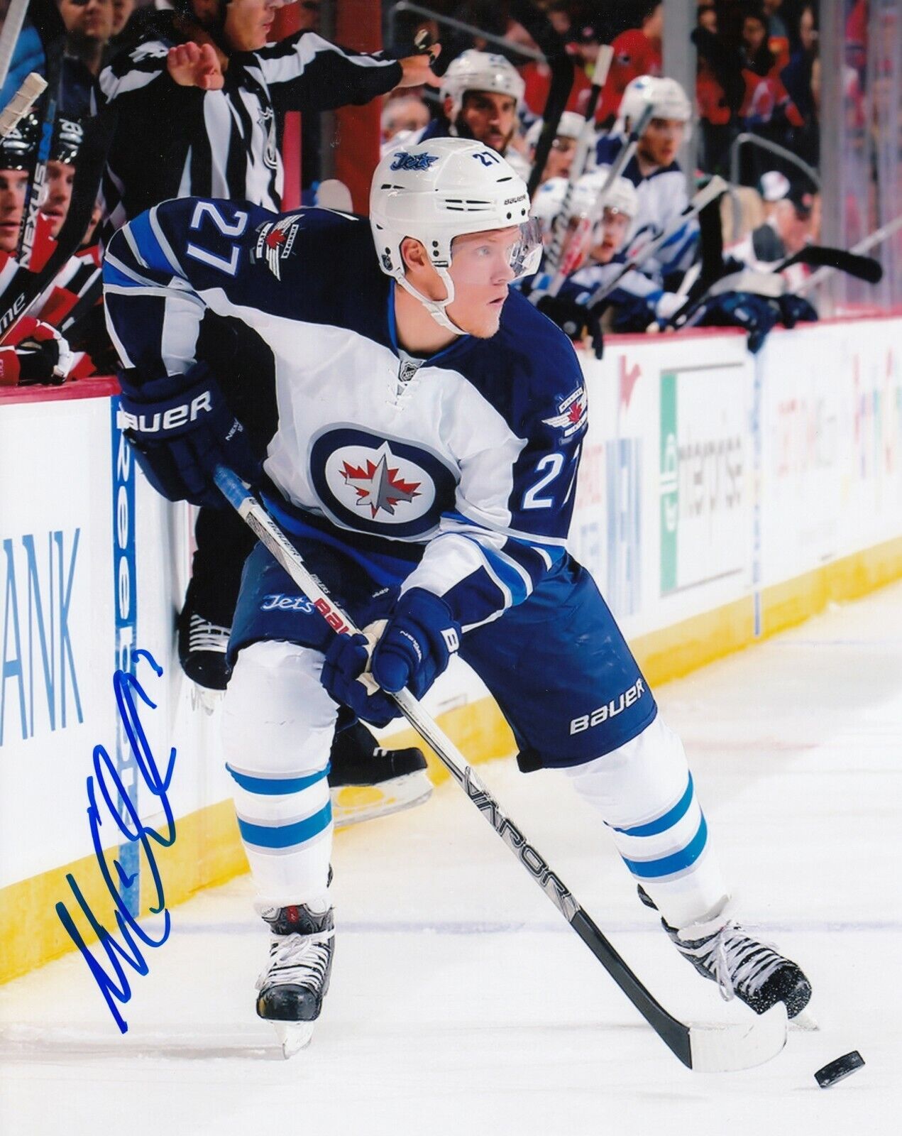 Nikolaj Ehlers #9 8x10 Signed Photo Poster painting w/ COA Winnipeg Jets