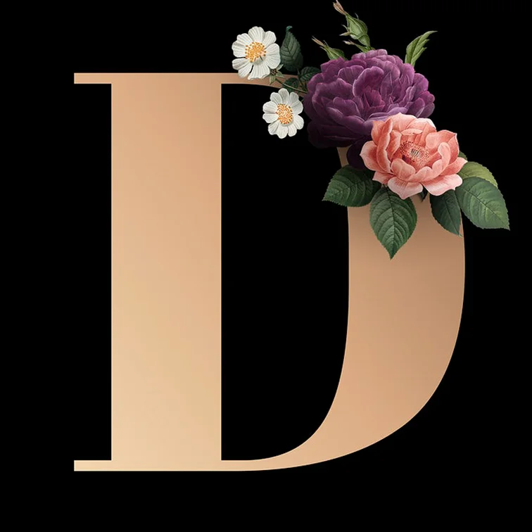 Diamond Painting - Full Round Drill - Flower Alphabet(30*30cm)