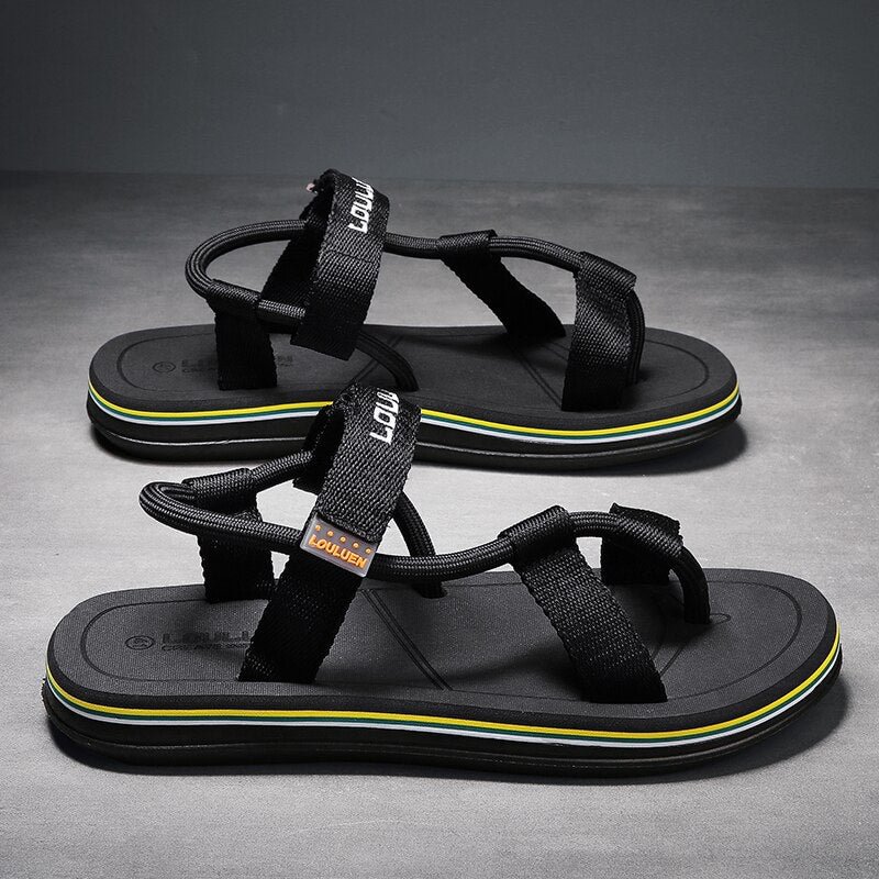 Simple Sandals 2021 Summer Men's Sandals Korean Fashion Men's Slippers Men's Outdoor Open-toed Sandals Beach Shoes Size 38-45