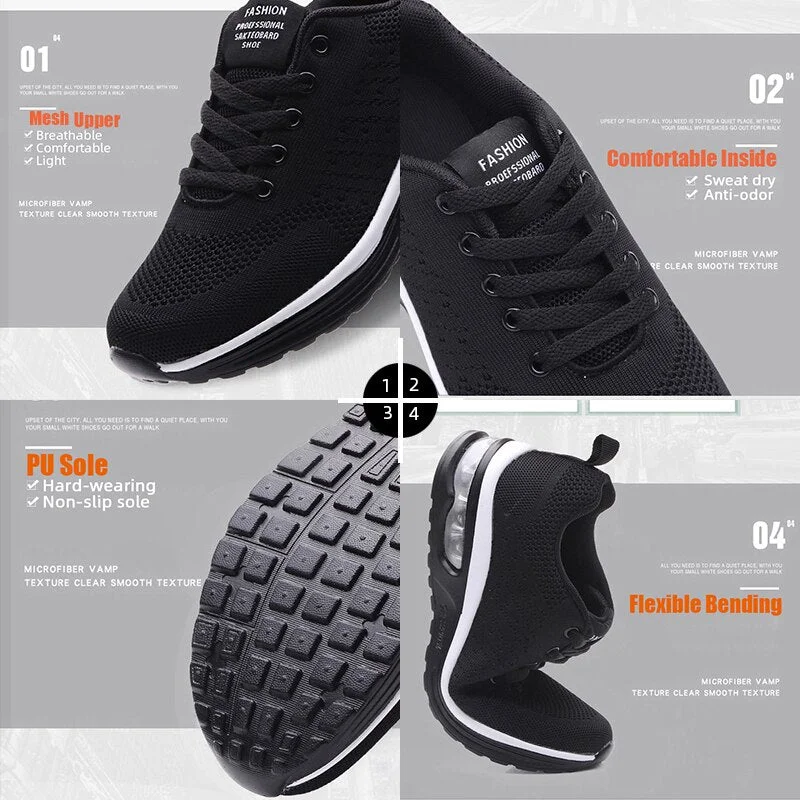 Air Cushion Sports Shoes 2021 New Unisex Fashion Running Men Sneakers Comfortable Breathable Mesh Casual Shoes for Women Men