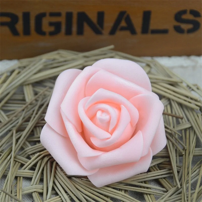 10pcs 6cm PE Foam Artificial Rose Flower Heads For Wedding Home Party Decoration DIY Garland Craft supplies Fake Flowers Ball