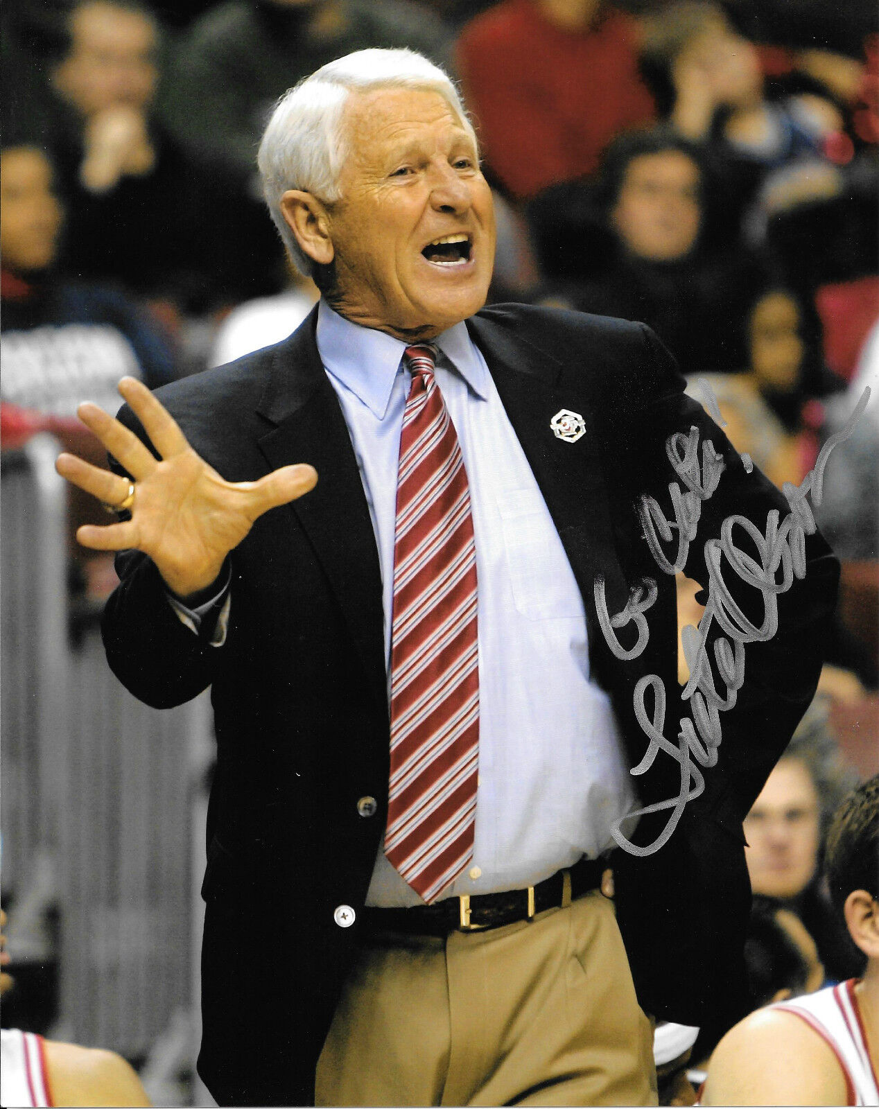 GFA University of Arizona * LUTE OLSON * Signed 8x10 Photo Poster painting L12 COA