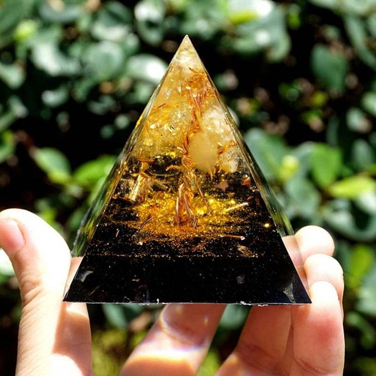 FREE Today: The Mindfulness Citrine & Obsidian Tree Of Life Orgone Pyramid