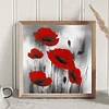 Fleur de coquelicot-plein rond diamant peinture-30 * 30cm