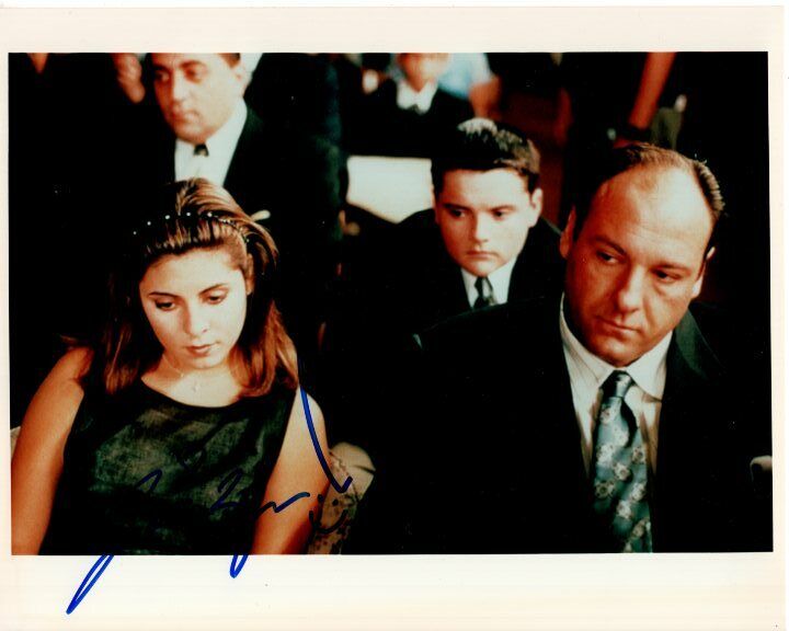 JAMES GANDOLFINI and JAMIE LYNN SIGLER signed 8x10 THE SOPRANOS Photo Poster painting