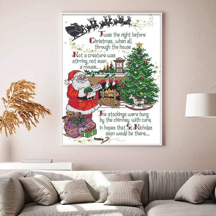 Joy sunday cartoon style Christmas stocking cross stitch patterns