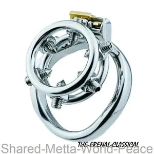 pornhint Pornhint New Chastity Cage Masochism Pain Screw Sleeve Ring Stainless Steel Cage Spiked