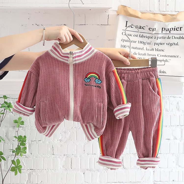 HAVE A NICE DAY Toddler Girl Rainbow Set