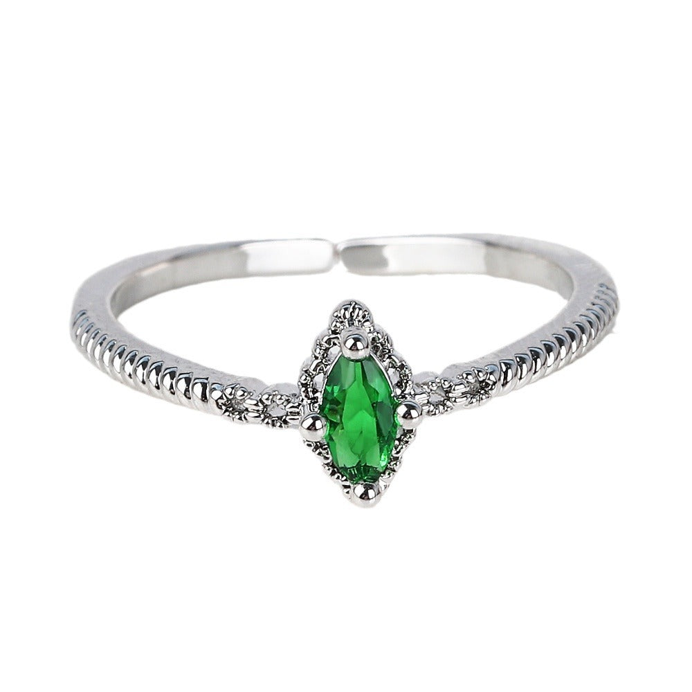 IG Style Women Crown Heart Circle Copper Electroplating Rings