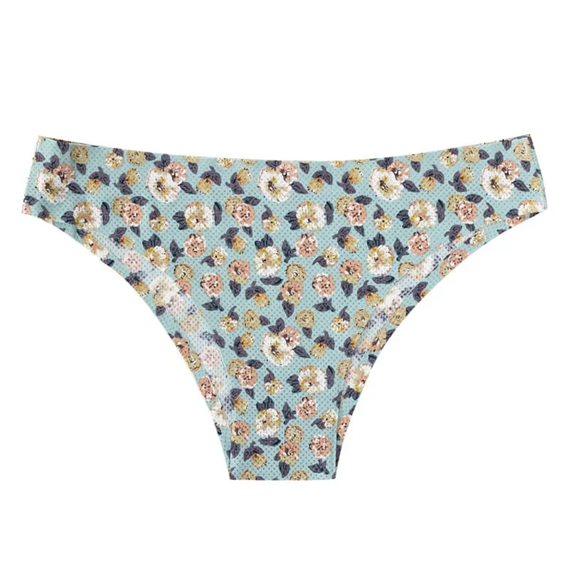 CINOON New Sexy Women Flowers Lingerie Panties Low-waist Nylon Panties Seamless Breathable Underwear Female G String Intimates