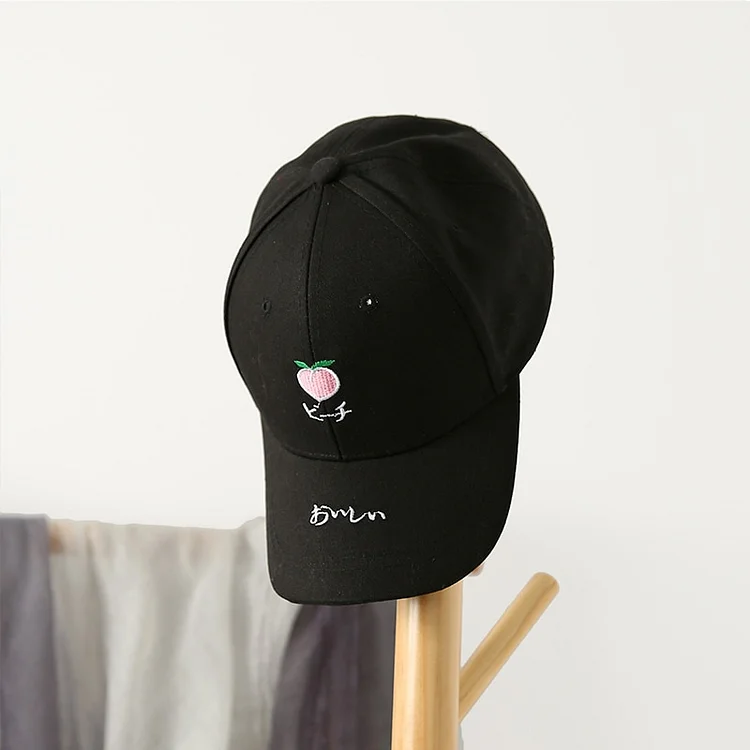 2023Women Baseball Cap Dad Hat Men Rapper Hip Hop Caps Casual Cotton Snapback Embroidery Fruit Peach Unisex Hats bone gorras