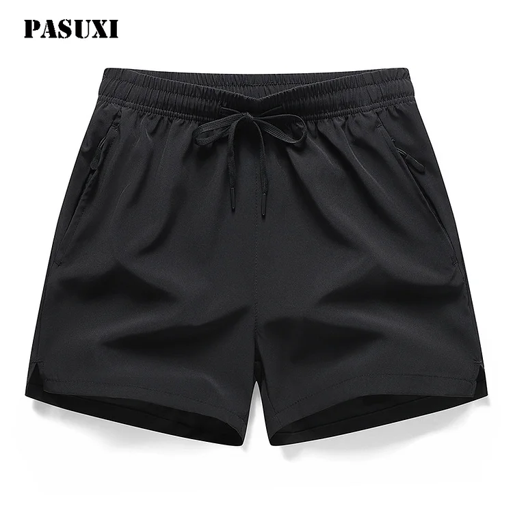 PASUXI Men's Ice Silk Quick-Drying Elastic Running Shorts Lightweight  Breathable for Outdoor Sports huanwei