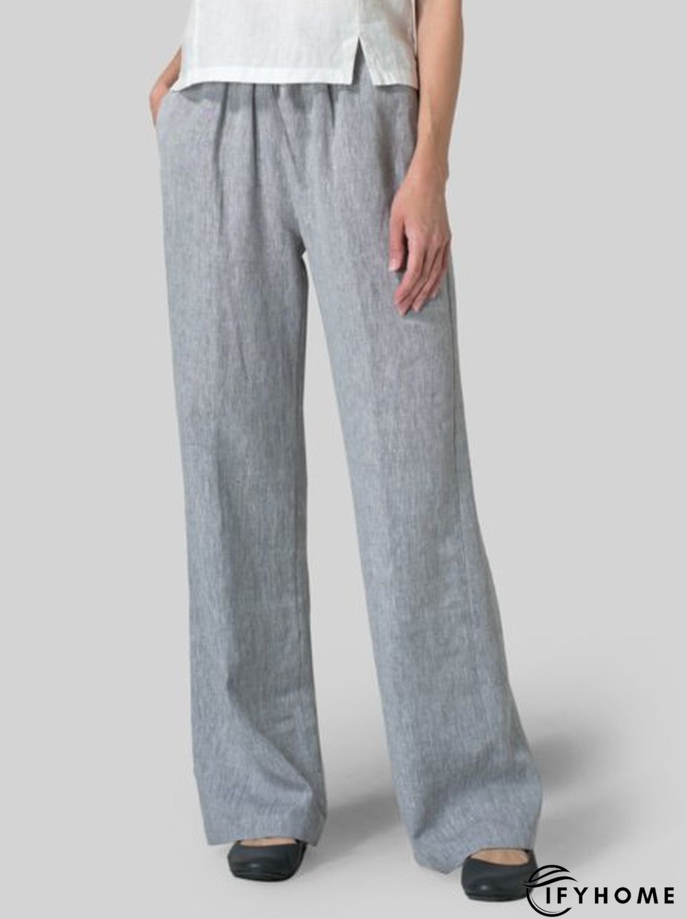 Women Linen Casual Pockets Pants | IFYHOME