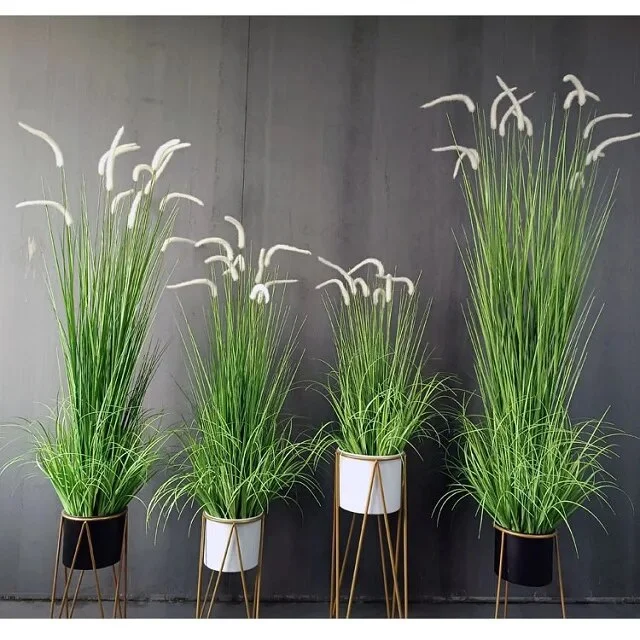 Athvotar green plant reed setaria bonsai Large artificial dried flower psia grass fake plants home garden wedding outdoor decor