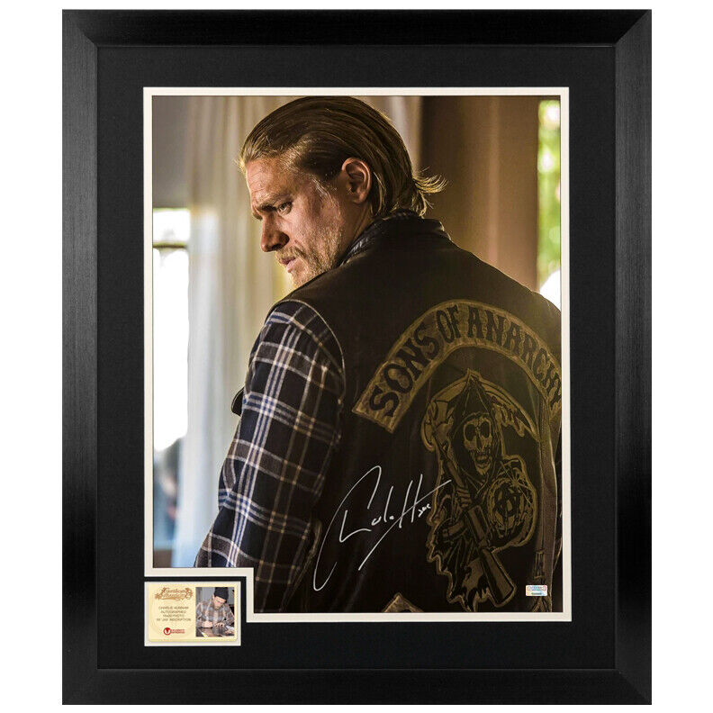 Charlie Hunnam Autographed Sons of Anarchy Jax Reaper 16x20 Framed Photo Poster painting