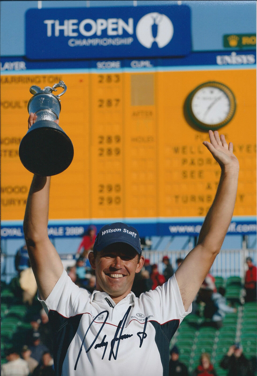 PADRAIG HARRINGTON SIGNED Autograph 12x8 Photo Poster painting AFTAL COA 2008 Open Golf WINNER