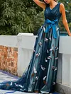 Gorgeous Embellished Embroidered Split-Joint  Evening  Maxi Dress 