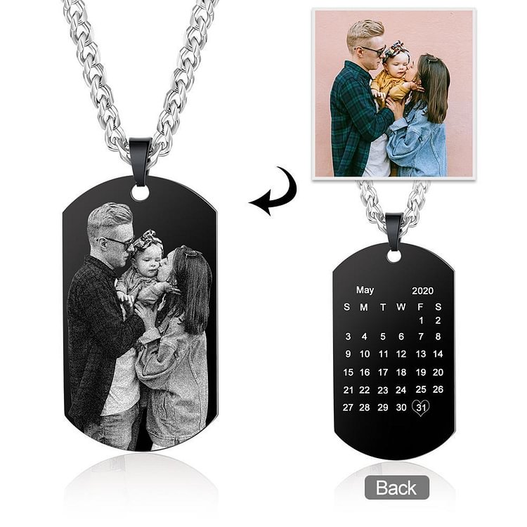 Collar personalizado con foto de pareja