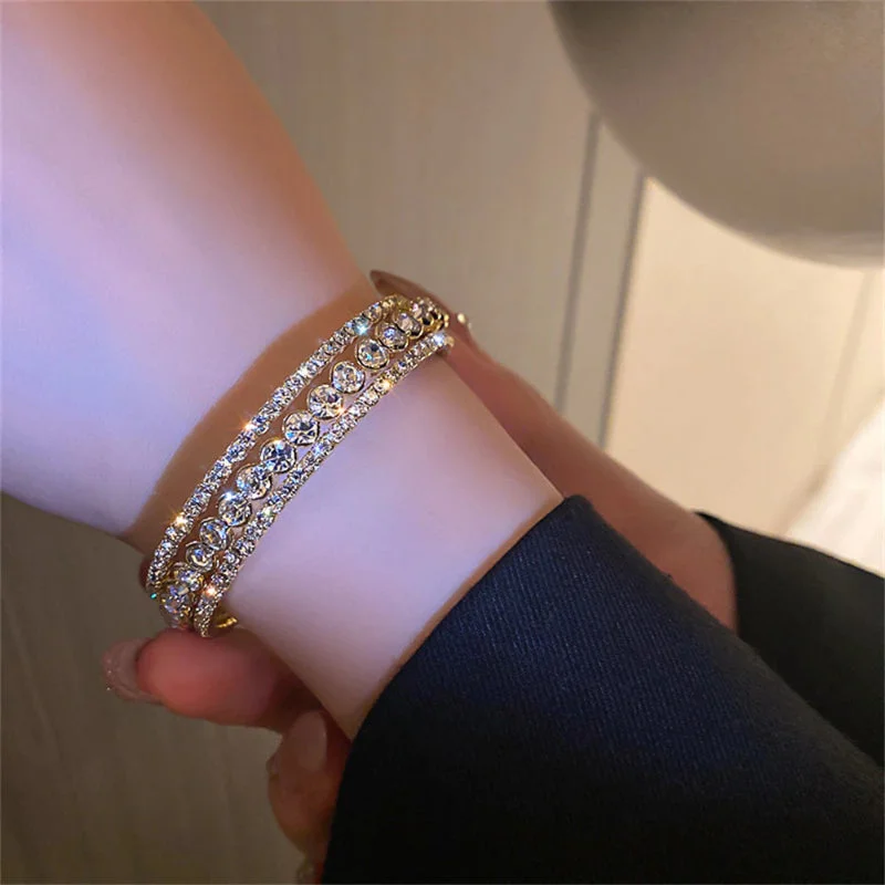 Luxurious Fashion Zircon Bejeweled Tennis Bracelets