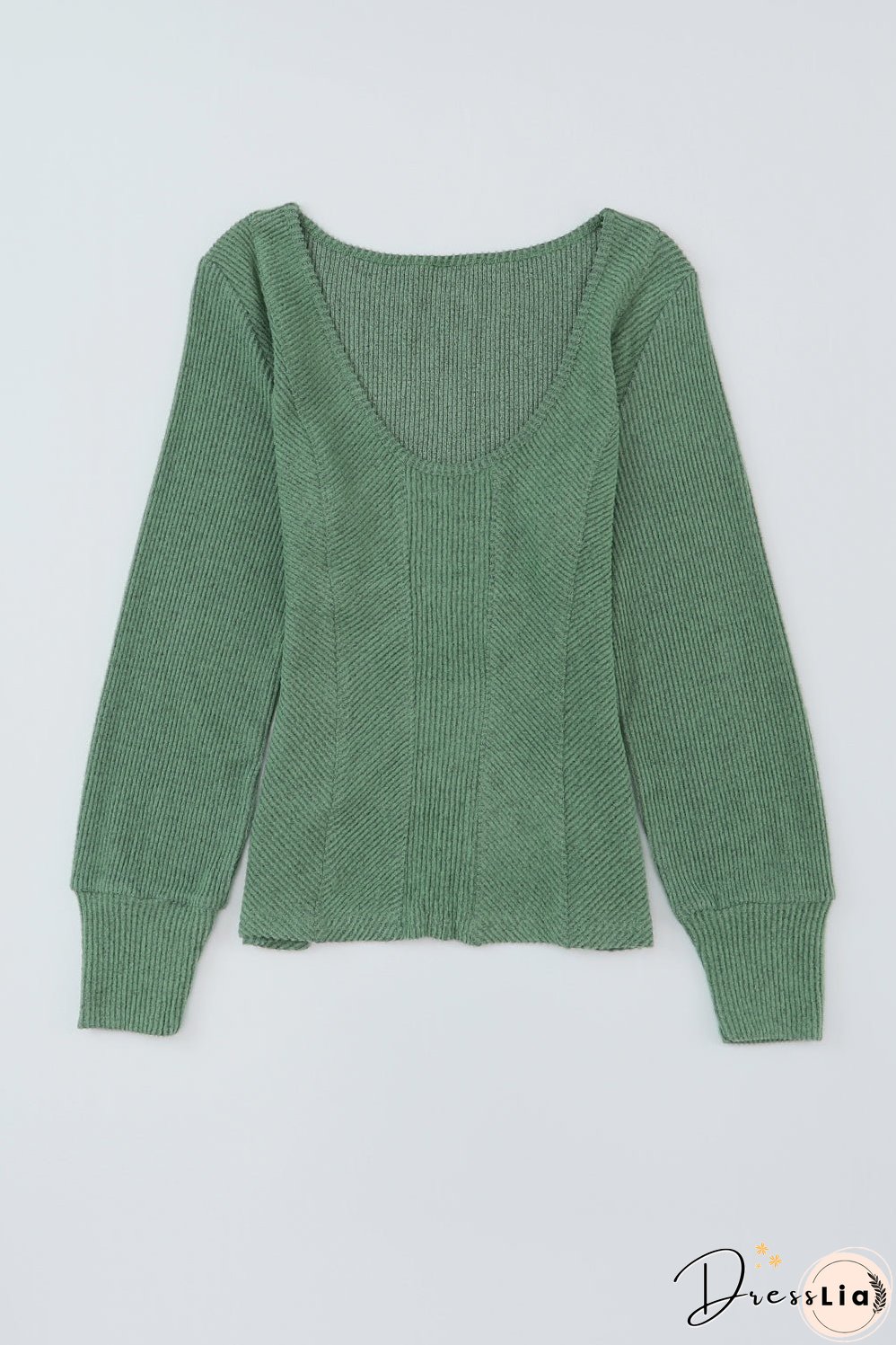 Green Knit Sweater - Long Sleeve