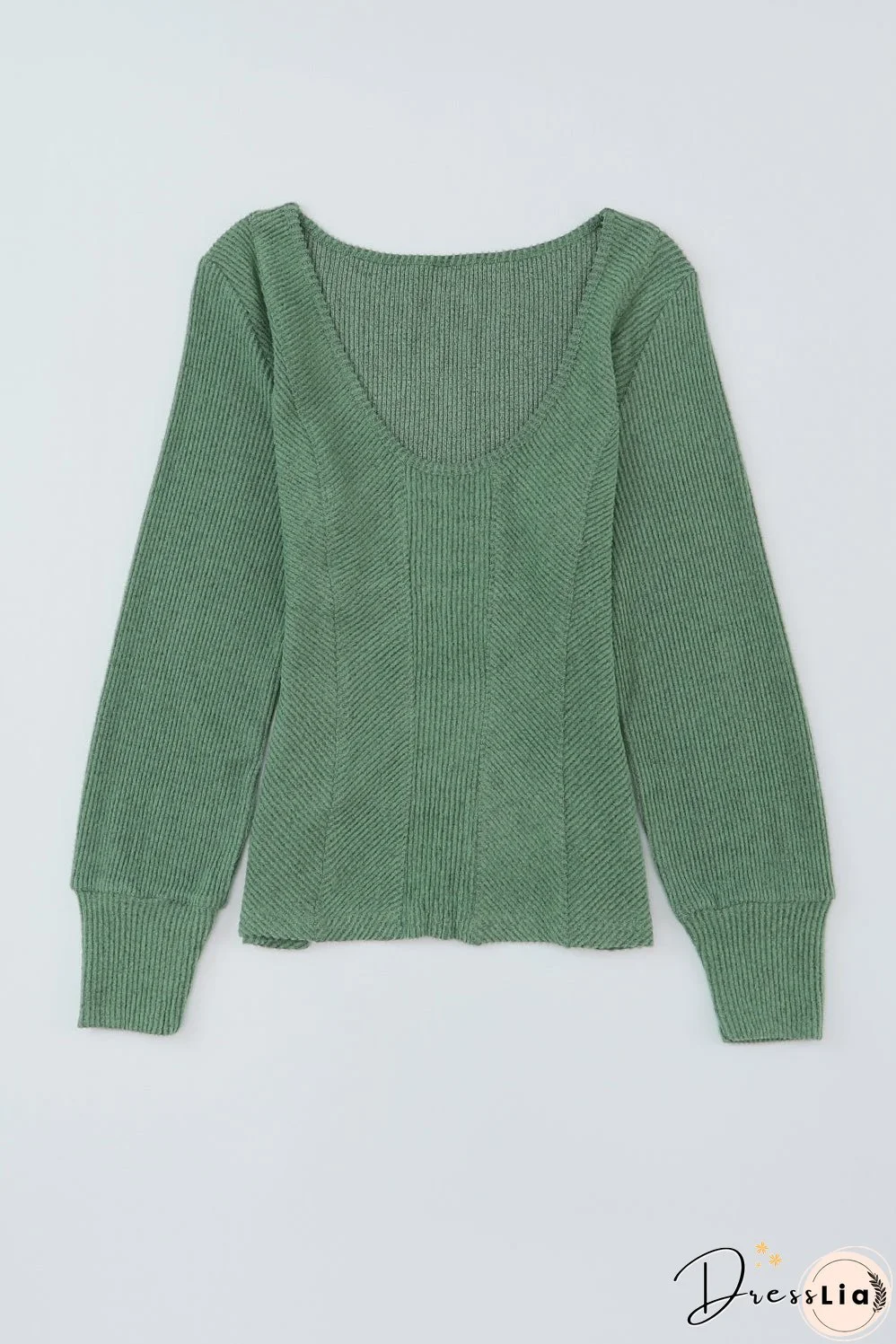 Green Knit Sweater - Long Sleeve