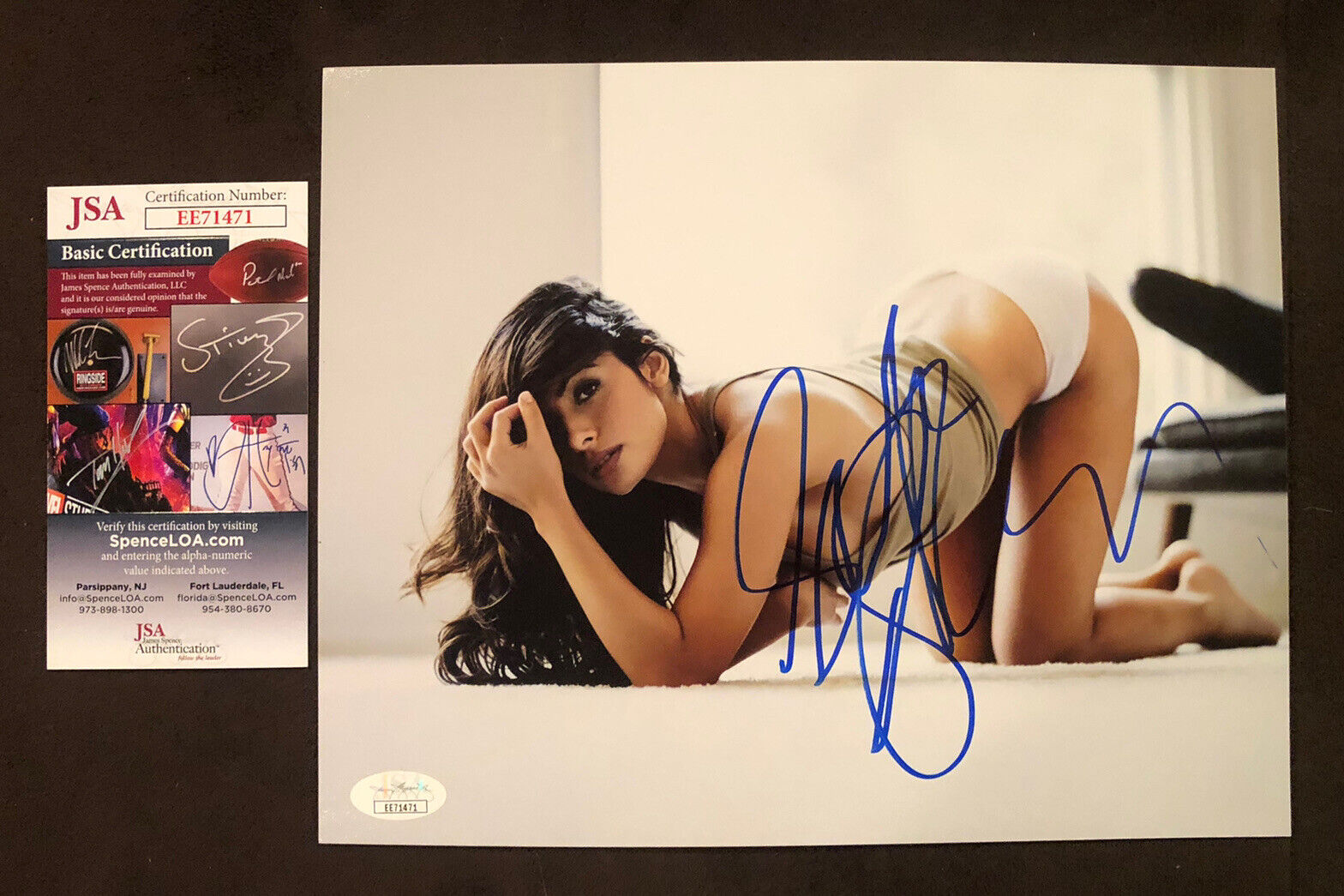 Sarah Shahi SIGNED Sexy 8x10 Photo Poster painting AUTHENTIC AUTOGRAPH JSA COA