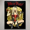 Fille artilleur allemande de la Seconde Guerre mondiale - art mural acrylique - 30*40cm
