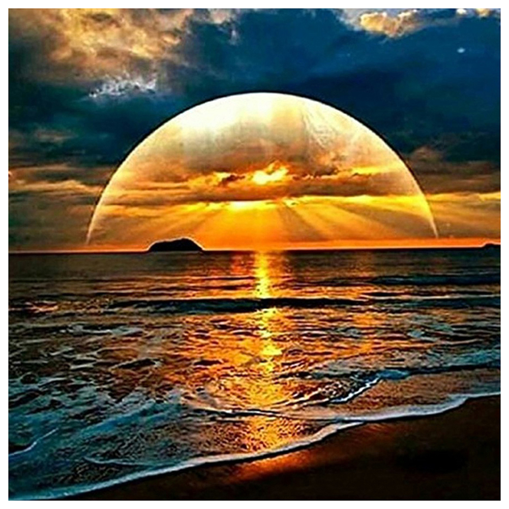 

Sea Sunrise - Square Drill Diamond Painting - 30*30CM, 501 Original