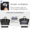 Hand Draw English you Customize Art Bag For women Handbags Designer Shoulder Bag 100% Genuine Leather Unique personality Fashion