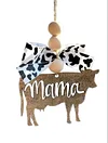 Mama Cow Car Charm full cow Bdlasers INC. (Dog print)