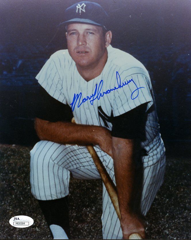 Marv Throneberry Yankees Jsa Authenticated Signed 8x10 Photo Poster painting Autograph