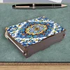 (US Local)Diamond Painting Storage Box DIY 5D Diamond Painting Jewelry Box (Flower A)