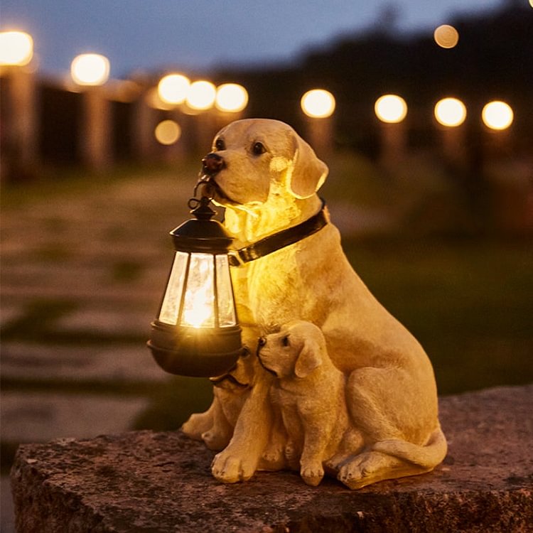 Resin Creative Cute Solar Animal Lawn Light