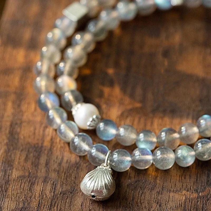 Natural Moonstone Love Healing Charm Bracelet