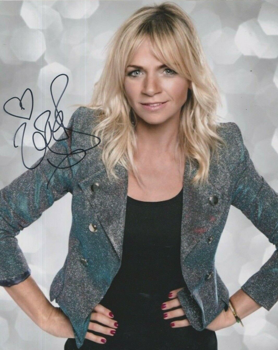 Zoe Ball **HAND SIGNED** 10x8 Photo Poster painting ~ Strictly It Takes Two ~ AUTOGRAPHED