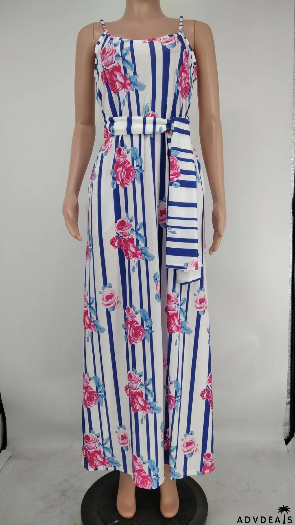 Tie-Dye Colorful Print Sling Loose Dress