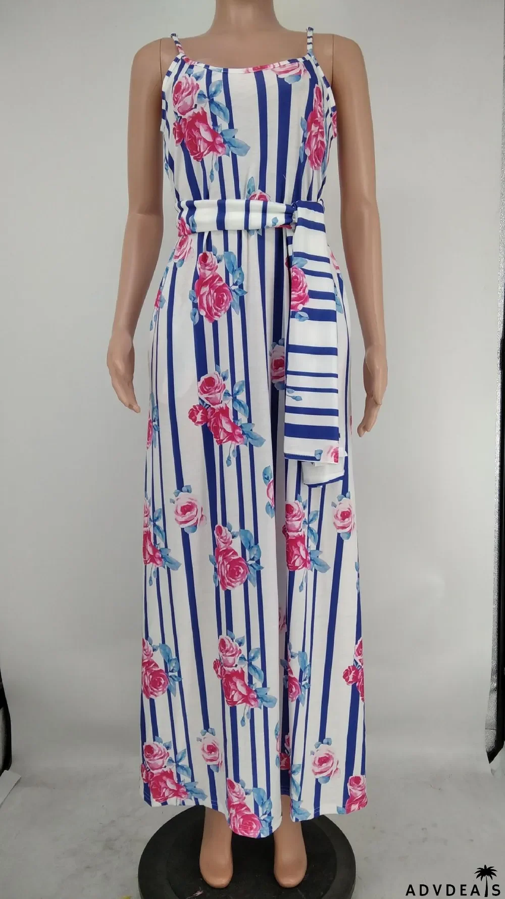 Tie-Dye Colorful Print Sling Loose Dress