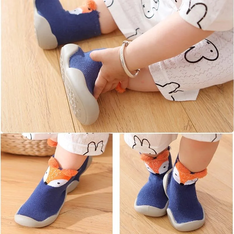 Baby Boy Girl Shoes Autumn Winter Spring Infant Nonslip Sock Kid Soft Rubber Sole Sock Toddler Shoes Anti-slip Floor Socks Shoes