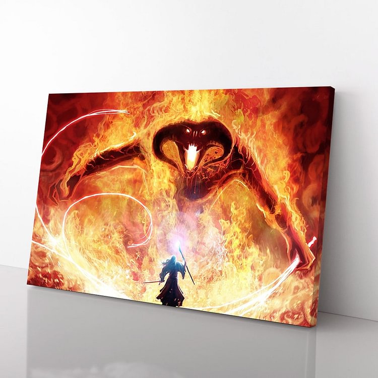 The Lord of the Rings: Gandalf vs Balrog Canvas Wall Art