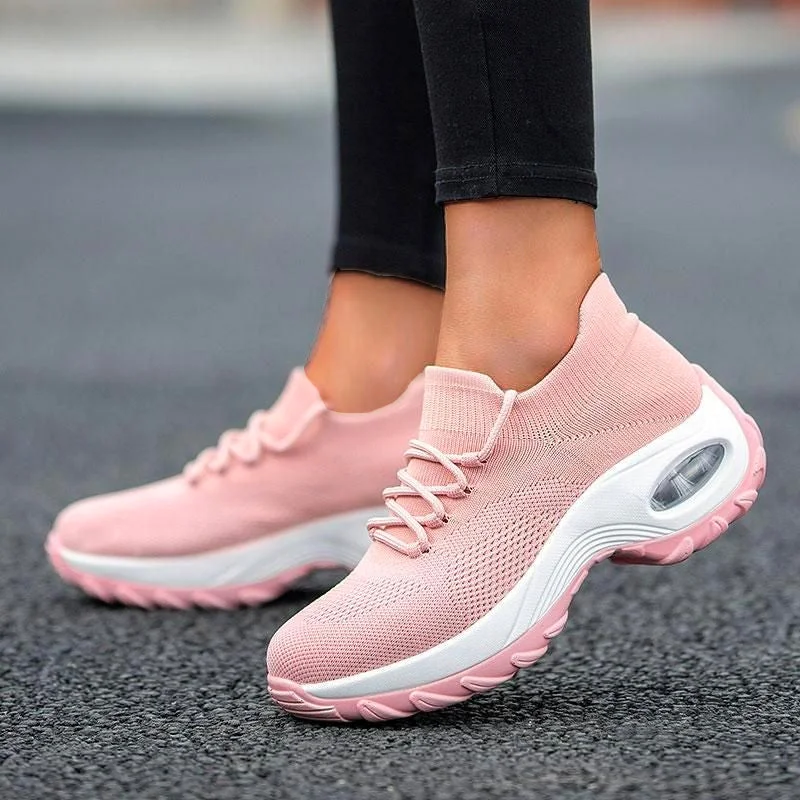 Fortuna Lace Up Running Shoes Platform Sneakers