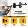 20FT Sliding Library Ladder Hardware Kit Floor Roller with Brake Telescopic Top Hook Sliding Track Kit with Complete Hardware Set (No Ladder) Indoor Moving Track for Home Office Loft
