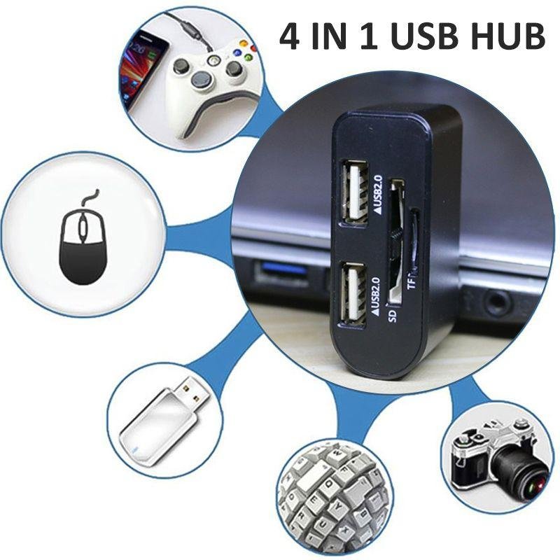 4 in 1 Rotatable USB Hub